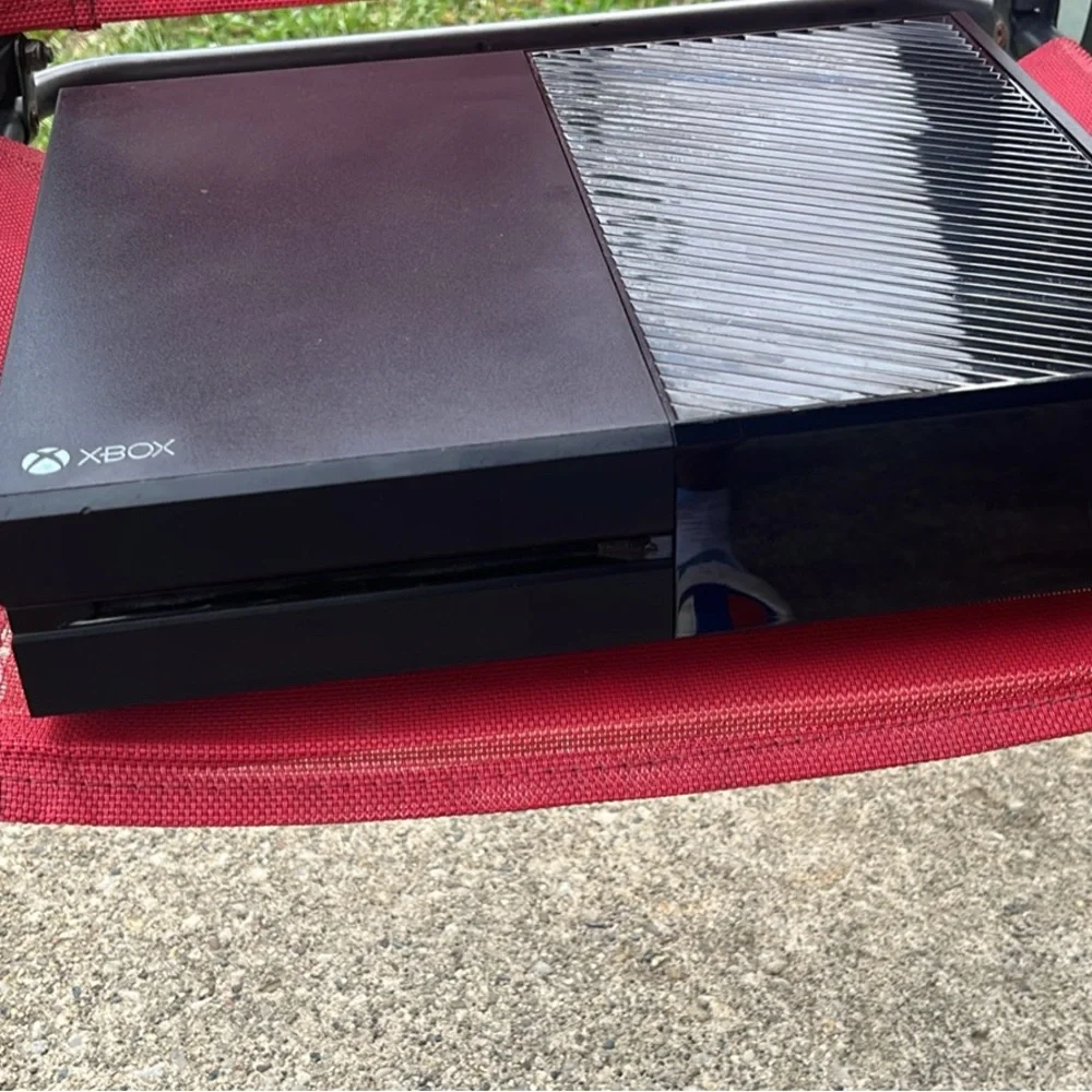 Black Xbox One Console with Matte and Glossy Finish